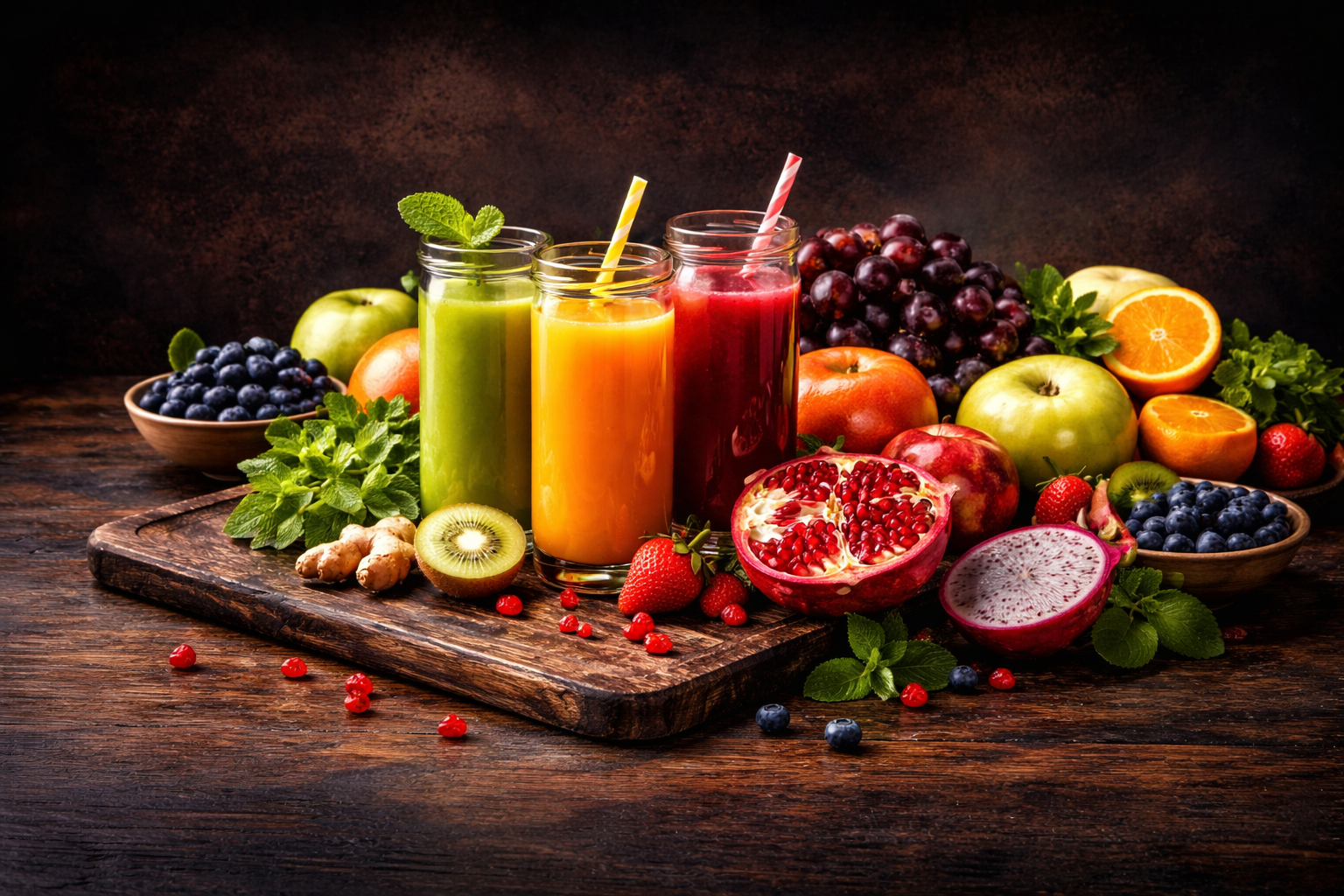 Fresh fruit background